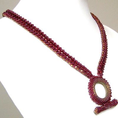 Collier PHARAON, tissage de perles de rocaille et