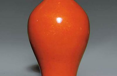 A coral-glazed baluster vase, ganlanping, Yongzheng period (1723-1735) 