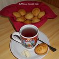 Muffins au chocolat blanc.