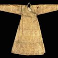 A Mongol 'Cloth of Gold' silk and metal thread robe, Central Asia, late 13th or 14th century