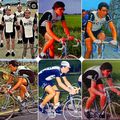 Retro :champions cyclistes des années 70 , l'équipe "SCIC" avec Gianbattista Baronchelli et Guiseppe Saronni ..