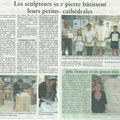 Article du journal Oise Hebdo sur les stages de sculpture sur pierre