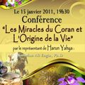 conférence de Harun Yahya Les Miracles du Coran et l’Origine de la Vie.