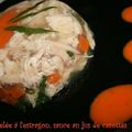 Lapin en gelée d'estragon et sauce au jus de carottes