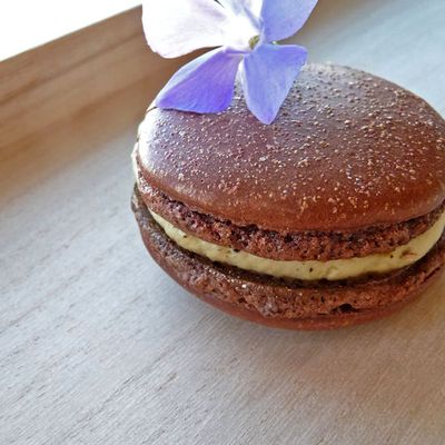 Morel Macarons with Foie-Gras Ganache