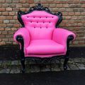 Fauteuil Baroque rose