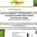 Jeudi 22 novembre à 19h30 à la Ferme de la Harpe: "Autosuffisance alimentaire: une réussite à Madagascar