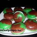 Macarons menthe/chocolat 