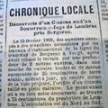 DECOUVERTE D'UN CLUZEAU OU UN SOUTERRAIN A LEMBRAS EN .... 1909