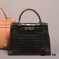 Hermès Paris Made in France. Sac Kelly, 28 cm en alligator marron