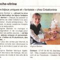 Création NINIE à l'honneur dans son journal local