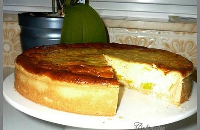 Tarte à la mangue, noix de coco  et crème au mascarpone