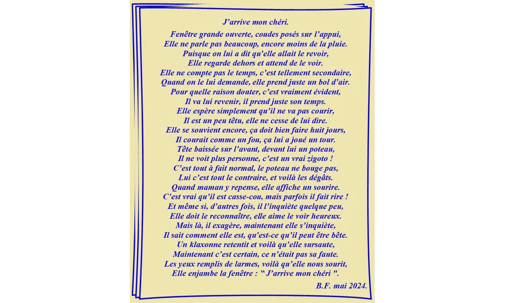 J'arrive mon chéri
