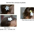 Barrettes fleurs avec pétales