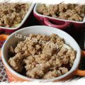 Crumble pomme, banane cerises