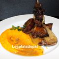 Plat de fêtes - Pigeon et carotte-orange