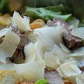 Salade agneau-pommes sautées-parmesan