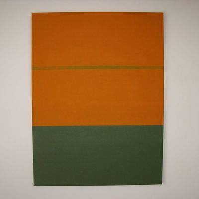 Vert / Orange - Toile acrylique 60 x 80 (cm)