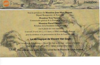Publications : Nouvelle édition de "La Vie Tragique de Vincent Van Gogh" (Louis Piérard)