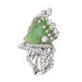 "Reine de Jadélénie" ring, platinum, diamonds and jadeilite jade by Dior Joaillerie  