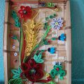 Cadre fleuri en quilling