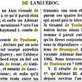 LA VICOMTESSE PEIRONELA DE TOULOUSE-BRUNIQUEL ÉPOUSE DU SIEUR DE MONDENARD