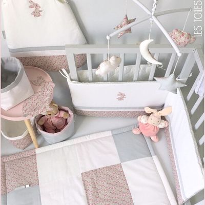 Chambre de baby girl en Liberty Eloïse rose...