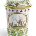 A Meissen beaker and cover, Deckelpokal, circa 1725