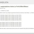 Ligne P : suppressions trains La Ferté Milon/Meaux