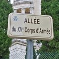 Une "allée du XVe corps d'armée" à La Turbie (06)