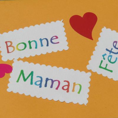 Carte d'Agathe pour la fête de sa maman