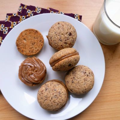 Whoopies aux trois chocolats et à la crème de marrons 