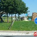 Rond-point à Lorignac