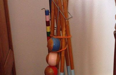 jeu de croquet en bois