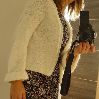 Gilet blanc tout doux, tout léger mais chaud !