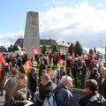 Leclerc et Intermarché occupés par les manifestants contre réforme des retraites à Avranches (50) - samedi 16 octobre 2010