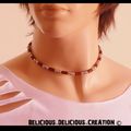 Original Collier sufer Homme !! BROWN !! marron en Metal silicone plastique. T: collier long 42cm BELICIOUS-DELICIOUS-CREATION 