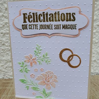 Carte félicitations mariage 