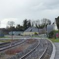 Signaux à la sortie de la gare d'Avranches (50) le 23 février 2024