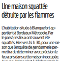 Incendie d'habitation