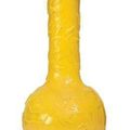 A Chinese yellow glass 'Dragon' bottle vase, 20th century