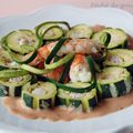 Rosace de courgettes farcies aux langoustines et son coulis