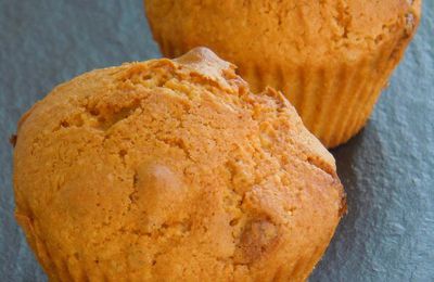 Des muffins façon carrot cake avec pépites de chocolat blanc (+ option curry, si si)