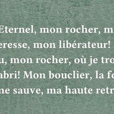 Mon abri et mon bouclier...