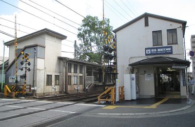 Hattori-tenjin, une autre gare avec un arbre au milieu