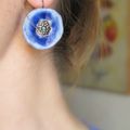 Boucles d'oreilles corolles Bleues Roy