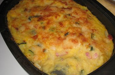 Gratin de polenta à la courgette