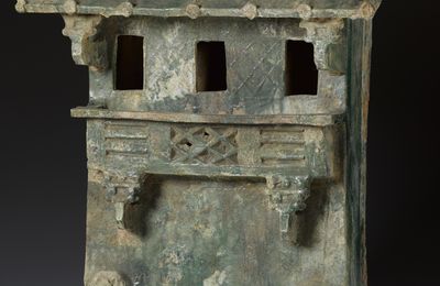 Green-glazed Pottery Watchtower, Eastern Han Dynasty 