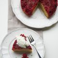 Gâteau façon tatin aux framboises