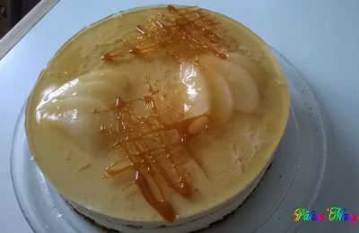 Entremet poires, caramel